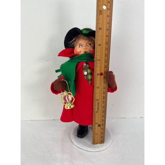 2016 Annalee 10 inch Caroling Dad Man with Lantern Top Hat Scarf - Picture 7 of 7